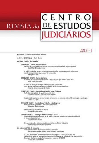 Revista do CEJ n.º 1 de 2013 - eBook - CENTRO DE ESTUDOS JUDICIÁRIOS