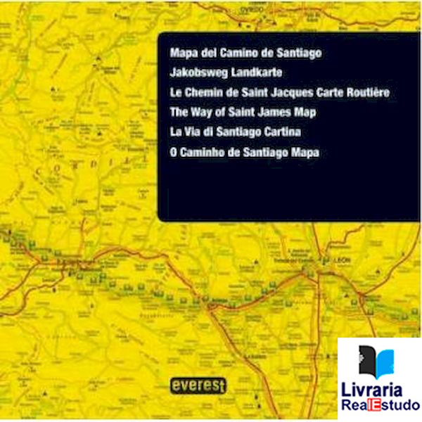 Mapa do Caminho de Santiago, várias línguas