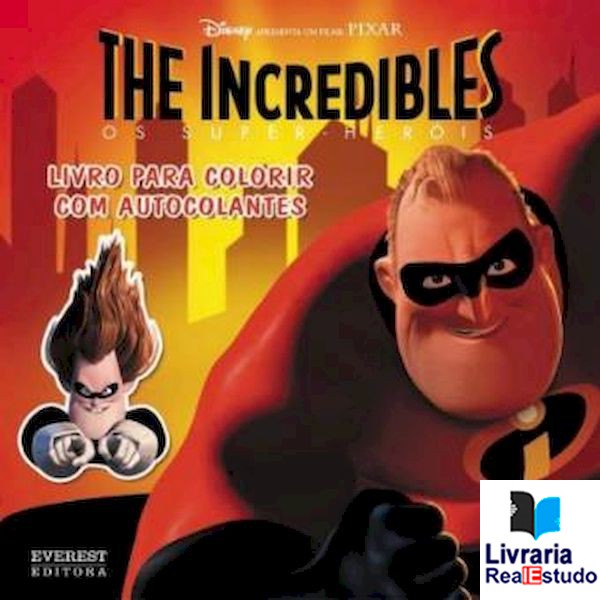 The incredibles livro para colorir com autocolantes