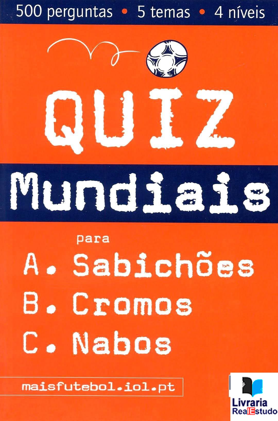 Quiz dos Mundiais, 500 perguntas,5 temas,4 níveis